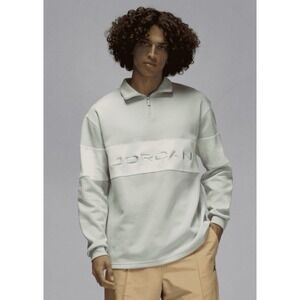 NEW JORDAN Golf 1/4 Zip Large Nike Dri Fit Pullover Silver Gray Sweatshirt $100